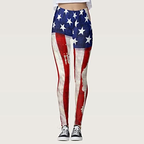 Американско знаме Патриотско нозење на женски стомаци за контрола на стомакот на Американското знаме на знамето Беспрекорно лесни