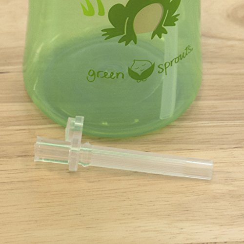 зелени зеле Слама Шише | силиконски слама промовира здрав орален развој | Флип - капа брави за да се спречи истури, 2 слама опции за пиење: традиционалните &засилувач;