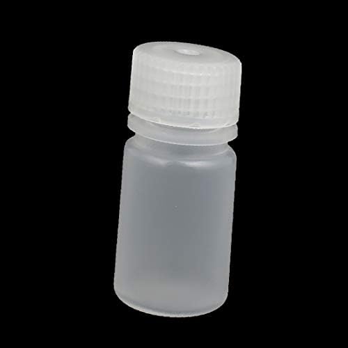 X-gree 5pcs 25mm DIA 55mm висина 15 ml HDPE пластичен правоаголник мало уста шише бело (5 парчиња 25мм DIA 55mm altura 15ml HDPE rectángulo plástico botella pequeña boca