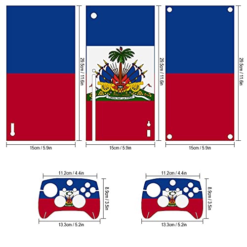 Знаме на конзола на Haiti Xbox Seriesx и контролори кожи винил на налепница за налепница на налепница