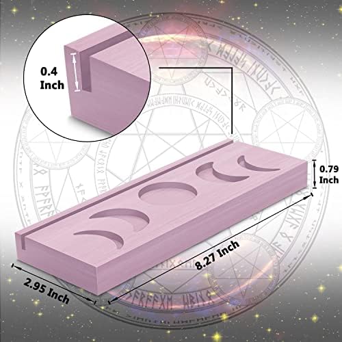 Ycrojbk дрвен држач за тароти картички за прикажување на вашите дневни картички за афирмација, декор на Викан, штанд со црна тарот, додатоци