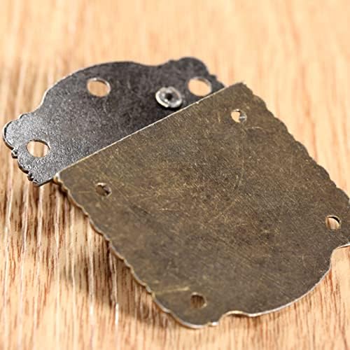Liruxun 1pc 53 * 41mm Антички бронзена кутија брава HASP ретро гроздобер декоративна брава дрвена накит кутија HASP подлога за заклучување