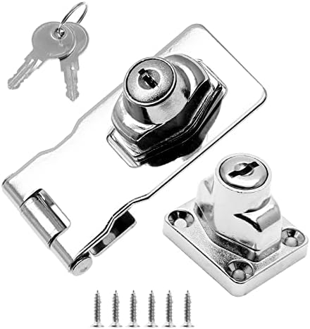 LDEXIN KEYED HASP заклучување 2.5 копче за заклучување на копчето за заклучување на копчето HASP метална безбедност HASP за кабинет, врата