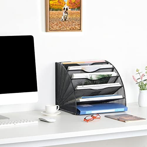 Организатор на датотеки со канцелариски биро за канцеларии во форма на вентилатор во облик на 6 слот за пополнување хартија за хартија за хартија,