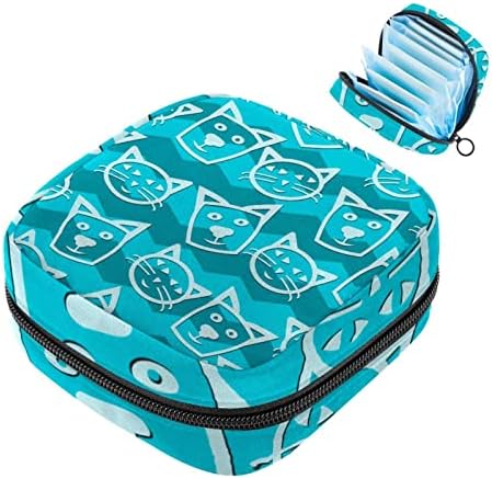 Санитарна торба за складирање на салфетки, менструална торба за торбички за гаќички за тампон за женски производ со патент за тинејџери жени дами, линија со зелена