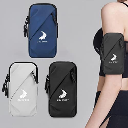 Z & J Sport Arm Tag, Unisex Armbands за вежбање за вежбање во теретана, двојни џебови за џебови, држач за торбичка за торбичка со куќиште со слушалки за телефонски телефони, лопатка