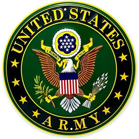 Рамсонс Увезува Амблем На Американската Армија 12 Тркалезен Метален Знак, Произведен Во САД