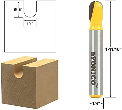 Јонико 14164Q 1/4-инчен дијаметар на рутер за рутер бит 1/4-инчен шанк