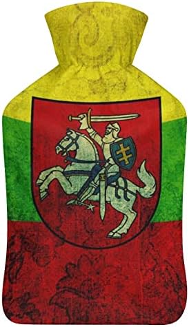Литванско знаме со топла вода шише со покритие симпатична гумена вреќа со топла вода топла вода за кревет софа