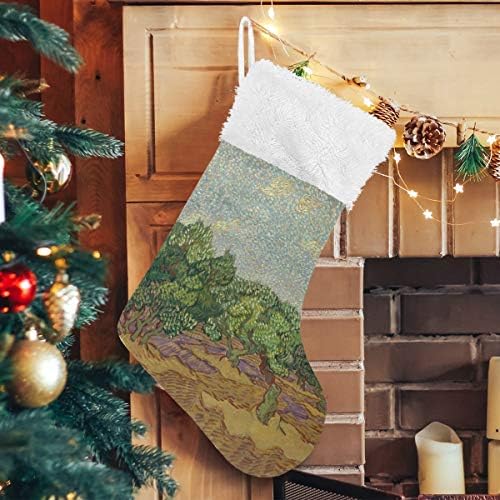 Нафтено сликарство на Пимилагу Ван Гог, Божиќни чорапи 1 пакет 17,7 , виси чорапи за Божиќна декорација