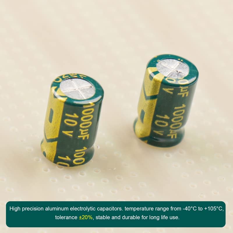 Кондензатор на MFD Beeyuihf 1000UF 10V1000UF 8x12mm Алуминиум електролитски кондензатори ± 20% -40 ℃ до +105 ℃