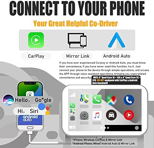 KUNFINE Android Радио CarPlay &засилувач; Android Авто Авторадио Автомобил Навигација Стерео Мултимедијален Плеер GPS Екран НА