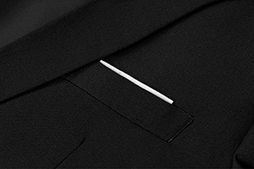 Maiyifu-Gj Редовно вклопување во машки пол 3 парчиња Поставете две копче солидни деловни блејзери елек панталони обични тенок вклопување