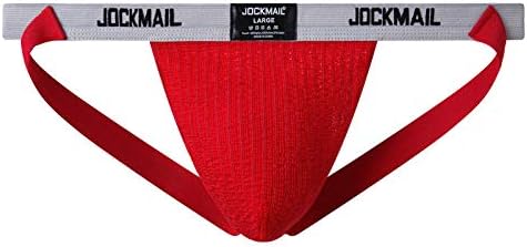 Iius Jock Strap Shipts Mens Athticter Pupports Bripts Performance Comfy Jock Strap Panties со торбичка за тренингот долна облека за долна облека, без оглед на задникот, дишејќи атлетски долна облека црвена