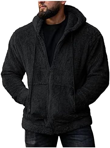 ADSSDQ Менс зимски палта, зимски преголеми целосен ракав колк палта мажи приморска цврста боја со средна тежина јакна со средна