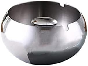 Qksky Криејтив модерен модерни не'рѓосувачки челик, чинија за пепелници на отворено ветроупорен метал чад цигара, држач за фиока за