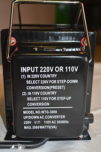 Starlite 3000 Watt Step Up/Down Напон конвертор Трансформатор WT -3000, 5 -годишна гаранција, заштита на осигурувачи - Двонасочен трансформатор - 110 до 220 V или 220 до 110 V 110/120/220/240V