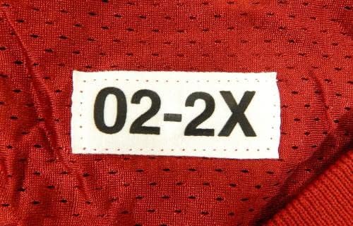 2002 сан Франциско 49ерс 29 Игра Издадена Црвена Пракса Џерси 2X DP41202-Непотпишана Нфл Игра Користени Дресови