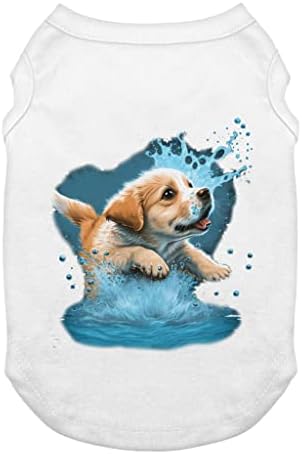 Симпатична резервоар за кучиња - трендовски маица за кучиња - симпатична облека за кучиња Каваи - бела, С.