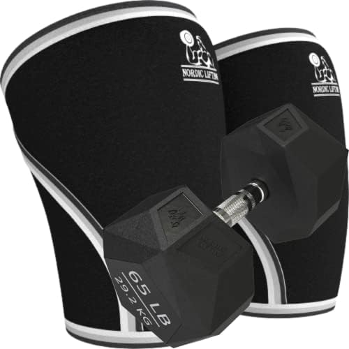 Нордински кревање ракави на коленото Xlarge - црн пакет со глувче призма 65 lb