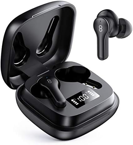 Слушалки за Bluetooth Losei, 4-MIC се повикуваат на бучава кои откажуваат безжични ушни уши, 30 часа IPX7 водоотпорни слушалки, TWS во слушалките