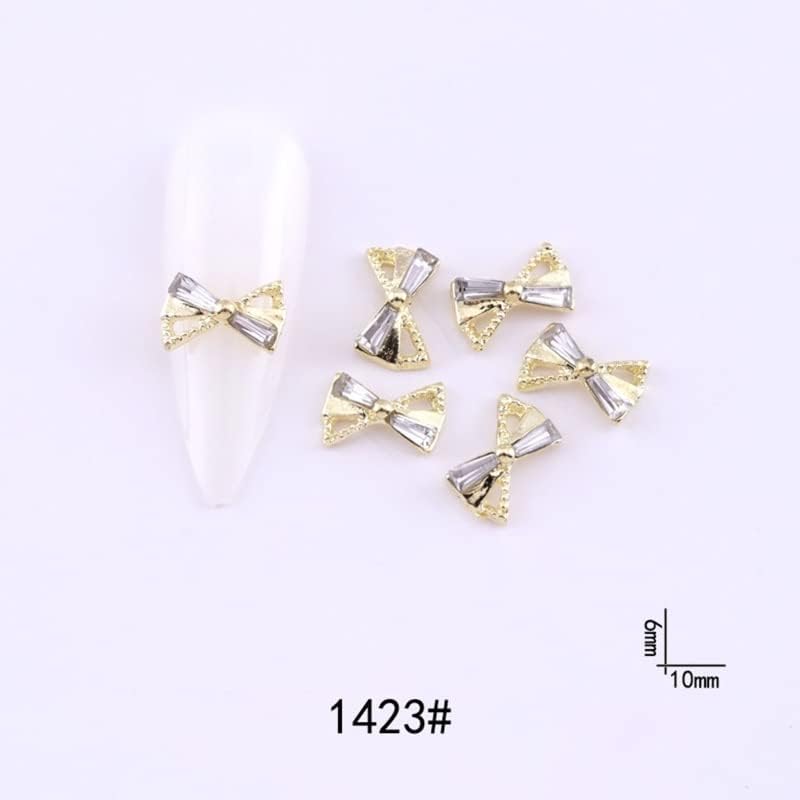 10 парчиња 3Д лакови за нокти уметнички шарми rhinestones лакови привлечни додатоци за нокти 3D легура на ноктите за украсување лак за нокти - столпчиња за нокти -