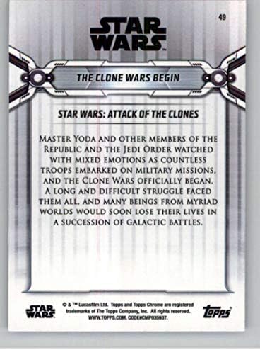 2019 Топс Хром Војна На Ѕвездите Наследство #49 Клон Војни Започне Тргување Картичка