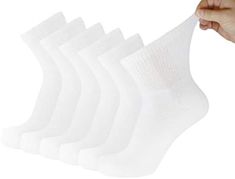Големи и високи дијабетични невропатија чорапи на глуждот, чорапи со атлетска четвртина од кралот со големина на кралот