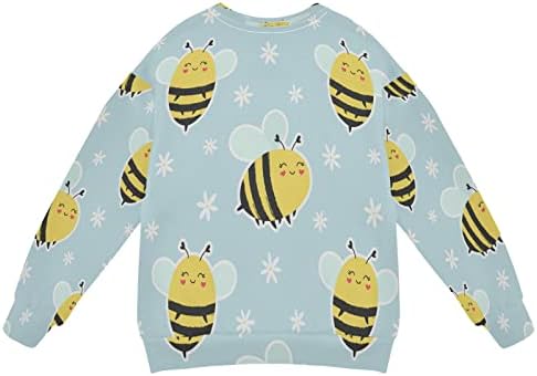 Симпатична пчели цветни момче девојче џемпер за џемпер на дете, џемпер за пулвер, долга ракав есенска зимска облека