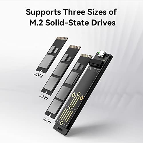 Smallrig M.2 SSD комплет NVME & SATA Dual-Protocol ST-01 за Mac, Windows Linux, USB 3.1 Gen2 10Gbps, компатибилен со камера, компјутер, мобилни