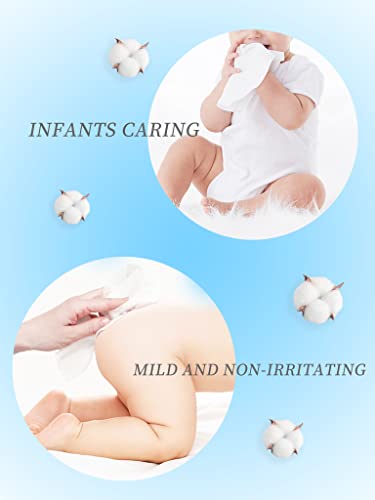 Марамчиња за бебиња MPK-суво, памучни ткива за бебиња, меки памучни ткива за чувствителна кожа, 120 парчиња/пакувања, 720 парчиња/6 пакетни ткива на лицето без мирис