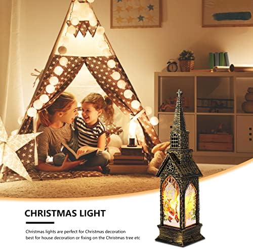 Wybfztt-188 Божиќ ретро фенер ветерно светло LED декоративни ноќни светла за спална соба Божиќна декорација за дома Божиќна ламба за маса покрај