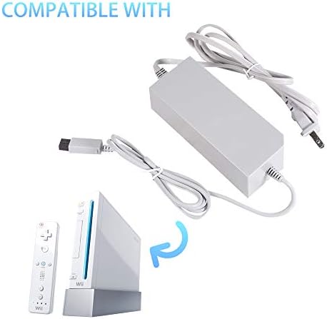 Полнач за Wii конзола, кабел за напојување со напојување со струја за напојување за конзола Nintendo Wii