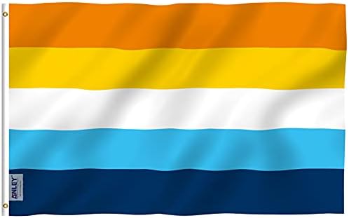 Anley Fly Breeze 3x5 Aroace Fride Fride - живописна боја и избледена доказ - заглавие на платно и двојно зашиени - аромантичен асексуален ЛГБТ знамиња полиестер со месинг громи 3 x 5 ft