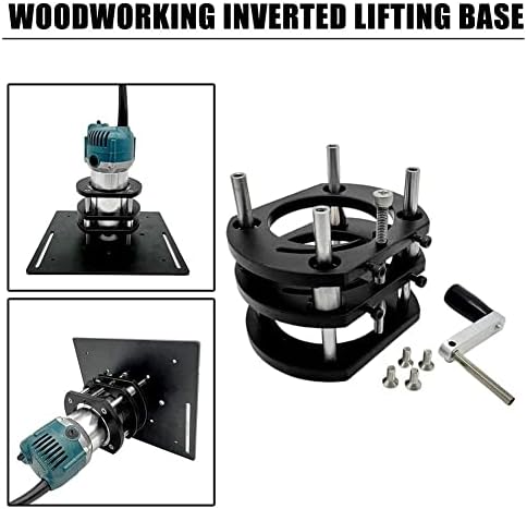 Ссроирвбб Рутер Лифт за Мотори со Дијаметар од 65мм Обработка На Дрво Превртена База За Подигнување Електрично Дрво Заоблување НА Масата ЗА Перење