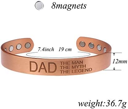 Бакарни нараквици за мажи магнетни за олеснување на болката во артритис Ефективна терапија за карпален тунел РСИ 99,9% чисти бакарни нараквици накит подарок