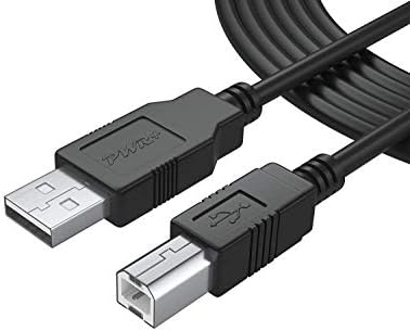 PWR+ 12FT Дополнителен долг USB-2.0 кабел Тип-А до тип-Б високо-брзина на кабелот за аудио интерфејс, тастатура MIDI, USB микрофон, миксер, звучник, монитор, инструмент, систем з