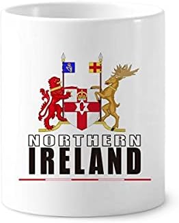 Северна Ирска лого мапа на знамето за заби за заби, држач за пенкало за пенкало, чаша за молив за молив