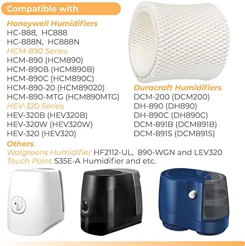 АНТОБЛ 4 Пакет HC-888 HC-888N Навлажнувач Wicking Филтри Замена За Honeywell HC888 HCM-890 Hev-320 Серија &засилувач; Duracraft