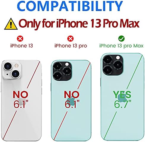 Cudex Crossbody Паричник Случај за iPhone 13 Pro max, Рфид Блокирање Кожа Чанта Флип Тенок Капак, Kickstand Фолио Телефон Случај Со Картичка