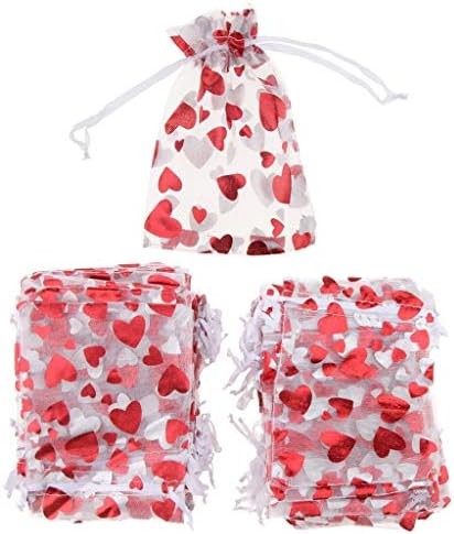 100 парчиња loveубовни торби за подароци за срце,