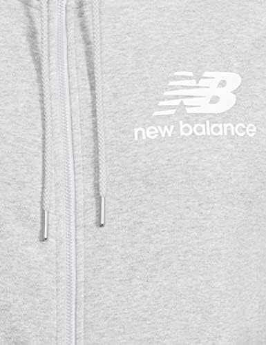 Нова рамнотежа машка NB Essentials наредени лого целосна поштенска худи