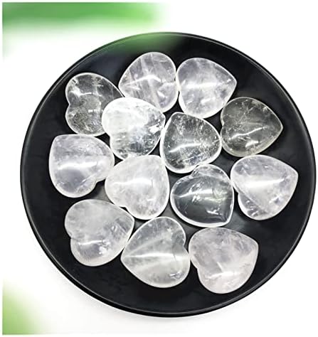 Ertiujg Husong312 1pc Природно бело кварц кристално срце во форма на камена медитација за лекување чакра природни камења и минерали кристал