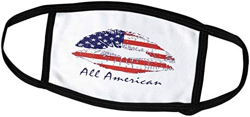 3дроза Алексис Дизајн - Празници Денот На Независноста-Женски Усни Покриени со Американското Знаме. Сите Американски Текстуални Маски За Лице