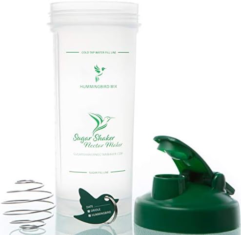 Sugar Shaker Nectar Maker Hummingbird Nectar Easy Mix шише за пополнување на колибри за колибри и oriole фидери Брзо | Нектар во прав мешавина