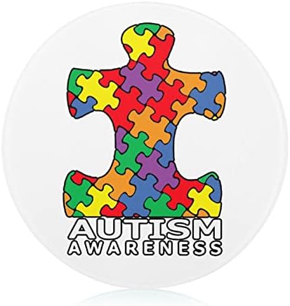 Свесност за аутизмот Загатка Парче Стакло Сечење Одбори Круг Сечкање Блок Персоналните Прилагодено Намалување Душеци За Кујна