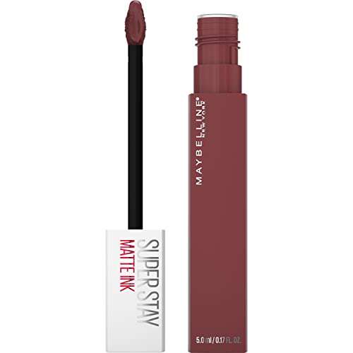 Maybelline New York Super Stay Matte Ink Liquid Carmstick Makeup, долготрајна боја на големо влијание, до 16 ч носење, иноватор, кардинална