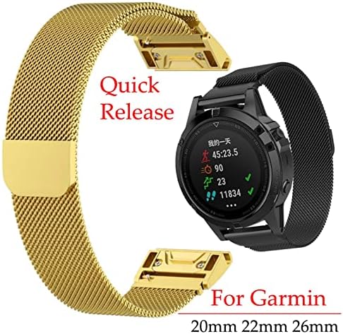 Modband Магнетна Лента За Garmin Феникс 7x 3 HR 5X 6x 6 Pro 5 Плус Метал Милански Часовник Бенд 20/22/26mm За Претходник 935 945 Брзи