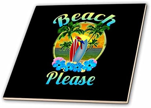 3дроза папагал и даски за сурфање За оваа шарена Плажа ве Молиме дизајнирајте. - Плочки