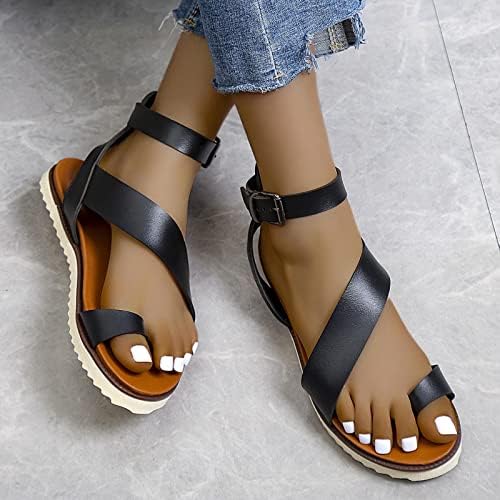 Сандали за жени удобно завој рамна платформа ткаени чевли за плажа Обични дами чевли сандали